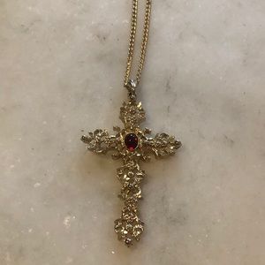 Vintage Necklace with Cross Pendant